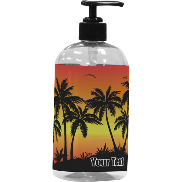 Custom Tropical Sunset Plastic Soap / Lotion Dispenser (Personalized)