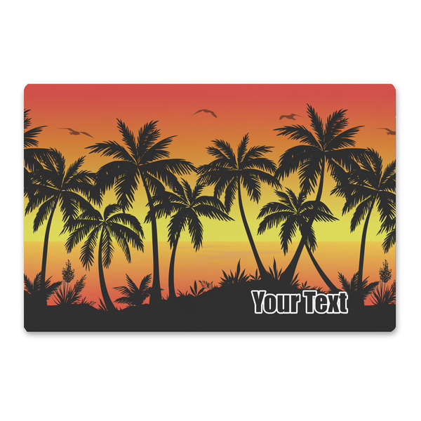 Custom Tropical Sunset Large Rectangle Car Magnet (Personalized)