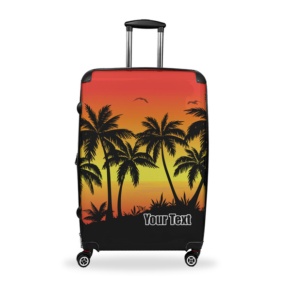 Custom Tropical Sunset Suitcase - 28" Large - Checked w/ Name or Text