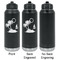 Tropical Sunset Laser Engraved Water Bottles - 2 Styles - Front & Back View