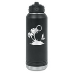 Tropical Sunset Water Bottle - Laser Engraved - Front