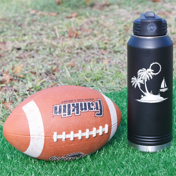 Tropical Sunset Laser Engraved Water Bottles - In Context