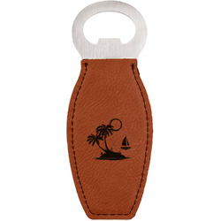 Tropical Sunset Leatherette Bottle Opener - Double Sided