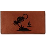 Tropical Sunset Leatherette Checkbook Holder (Personalized)
