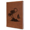 Tropical Sunset Leather Sketchbook - Large - Double Sided - Angled View