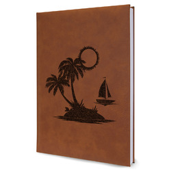 Tropical Sunset Leather Sketchbook - Large - Single Sided