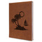 Tropical Sunset Leather Sketchbook - Large - Single Sided - Angled View