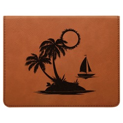 Tropical Sunset Leatherette 4-Piece Wine Tool Set