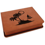 Tropical Sunset Leatherette 4-Piece Wine Tool Set