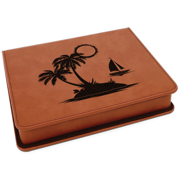 Custom Tropical Sunset Leatherette 4-Piece Wine Tool Set