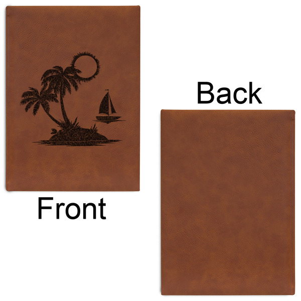 Tropical Sunset Leatherette Journal - Large - Single Sided - Front & Back View