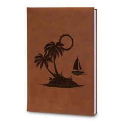 Tropical Sunset Leatherette Journal - Large - Double Sided (Personalized)