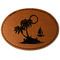 Tropical Sunset Faux Leather Iron On Patch - Oval