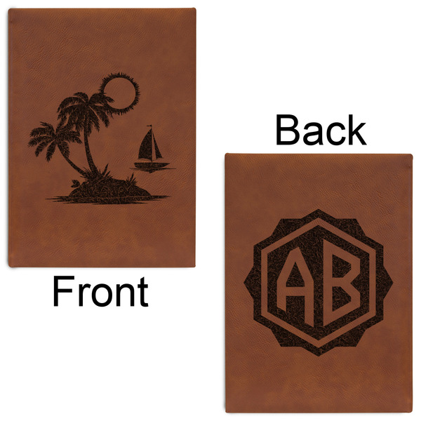 Tropical Sunset Leatherette Sketchbooks - Large - Double Sided - Front & Back View