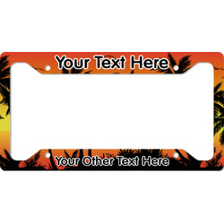 Tropical Sunset License Plate Frame (Personalized)