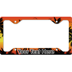 Tropical Sunset License Plate Frame - Style C (Personalized)