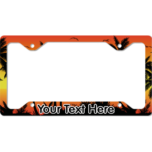 Custom Tropical Sunset License Plate Frame - Style C (Personalized)