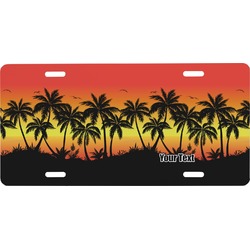 Tropical Sunset Front License Plate (Personalized)