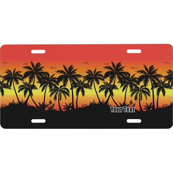 Custom Tropical Sunset Front License Plate (Personalized)