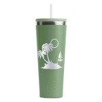 Tropical Sunset RTIC Everyday Tumbler with Straw - 28oz - Light Green - Single-Sided