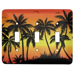 Tropical Sunset Light Switch Cover (3 Toggle Plate) (Personalized)