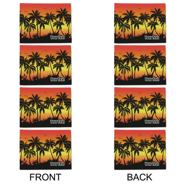 Tropical Sunset Linen Placemat - APPROVAL Set of 4 (double sided)