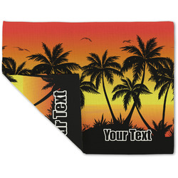 Tropical Sunset Double-Sided Linen Placemat - Single w/ Name or Text