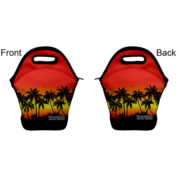 Tropical Sunset Lunch Bag - Front and Back