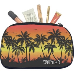 Tropical Sunset Makeup / Cosmetic Bag - Medium (Personalized)