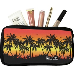 Tropical Sunset Makeup / Cosmetic Bag - Small (Personalized)