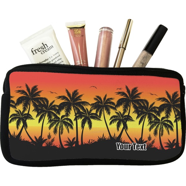 Custom Tropical Sunset Makeup / Cosmetic Bag - Small (Personalized)