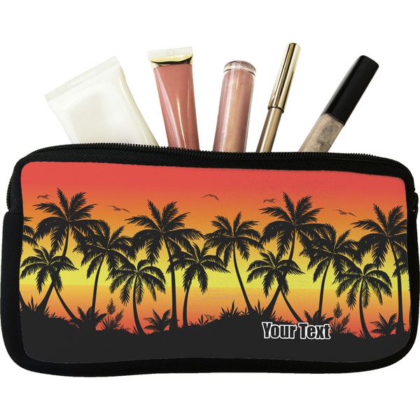 Custom Tropical Sunset Makeup / Cosmetic Bag (Personalized)