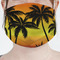 Tropical Sunset Mask - Pleated (new) Front View on Girl