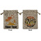Tropical Sunset Medium Burlap Gift Bag - Front & Back (Personalized)