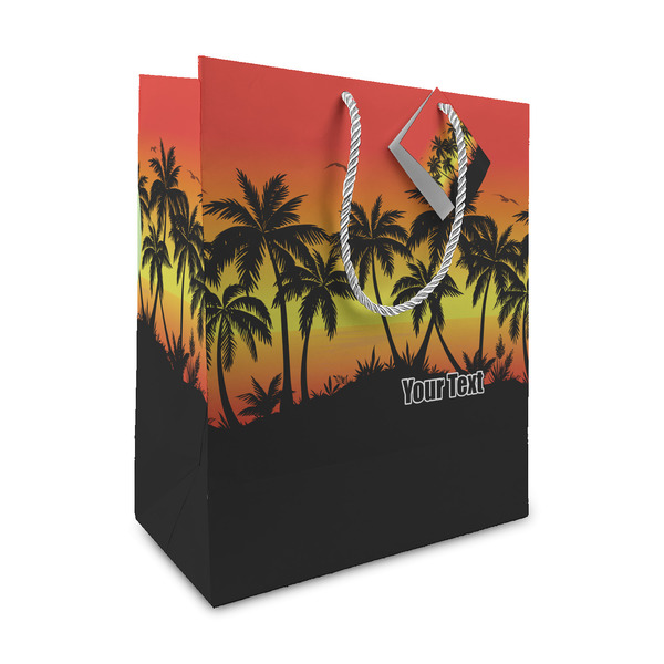 Custom Tropical Sunset Medium Gift Bag (Personalized)