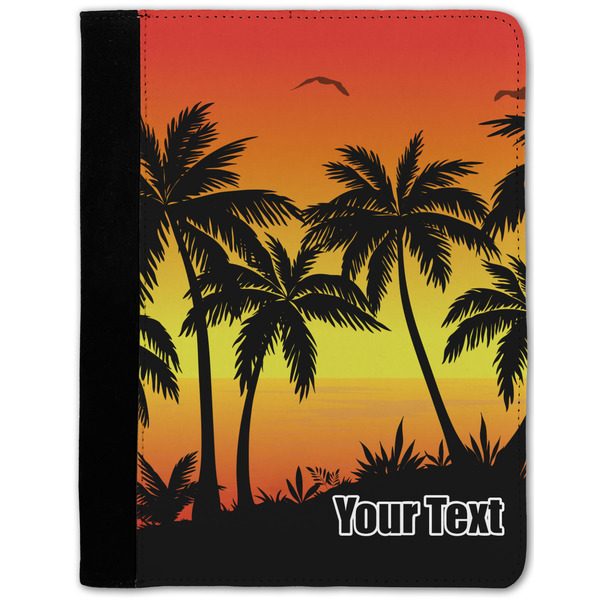 Custom Tropical Sunset Notebook Padfolio w/ Name or Text