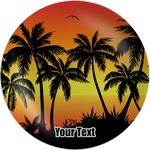 Tropical Sunset Melamine Plate (Personalized)