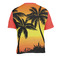 Tropical Sunset Men's Crew Neck T Shirt Medium - Back