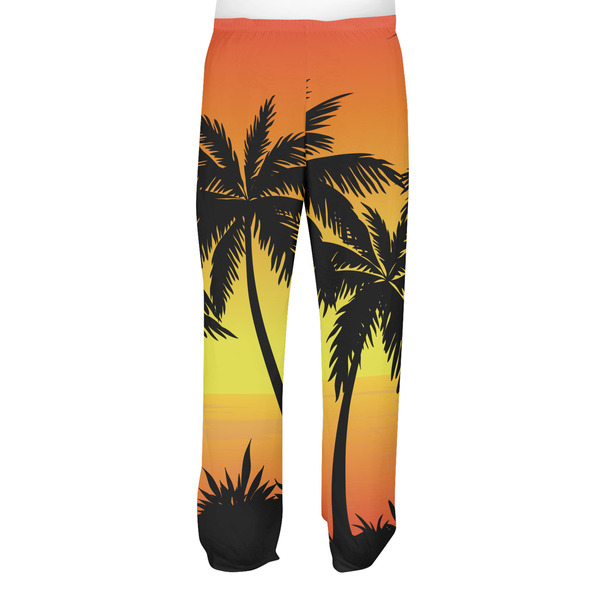 Tropical Sunset Men's Pjs Back - on model