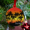 Tropical Sunset Metal Ball Ornament - Lifestyle