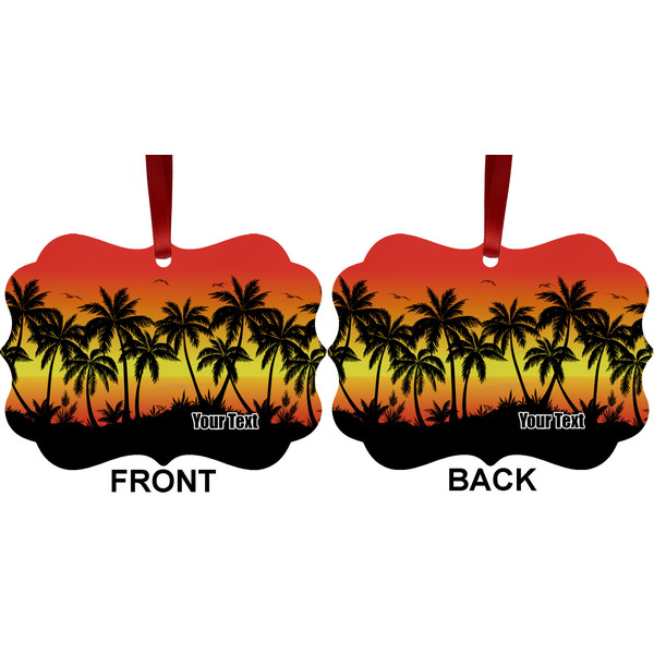 Tropical Sunset Metal Benilux Ornament - Front and Back (APPROVAL)
