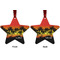 Tropical Sunset Metal Star Ornament - Front and Back