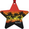 Tropical Sunset Metal Star Ornament - Front