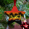 Tropical Sunset Metal Star Ornament - Lifestyle