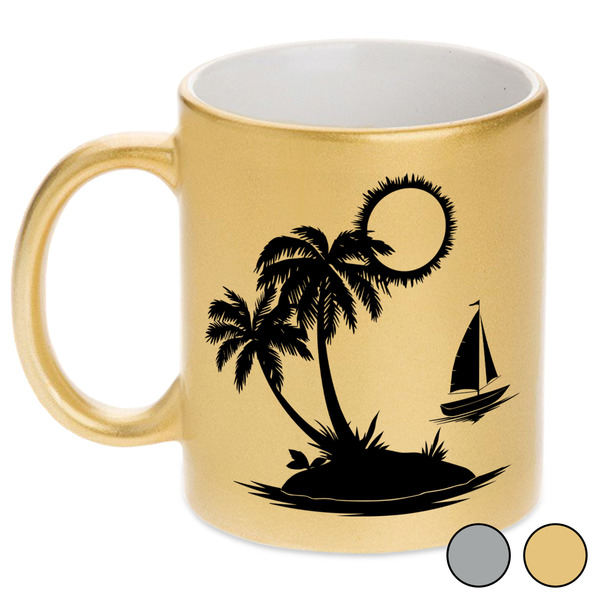 Tropical Sunset Metallic Mugs