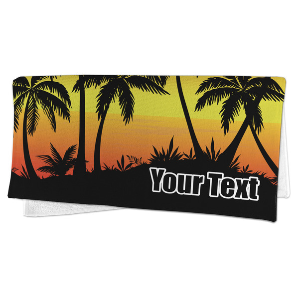 Tropical Sunset Microfiber Dish Rag - FOLDED (half)