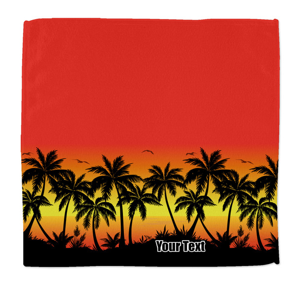 Custom Tropical Sunset Microfiber Dish Rag (Personalized)