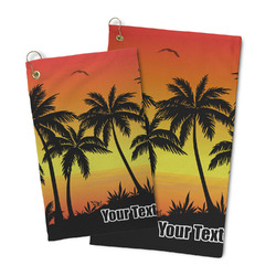 Tropical Sunset Microfiber Golf Towel (Personalized)