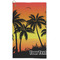 Tropical Sunset Microfiber Golf Towel - Large (Personalized)