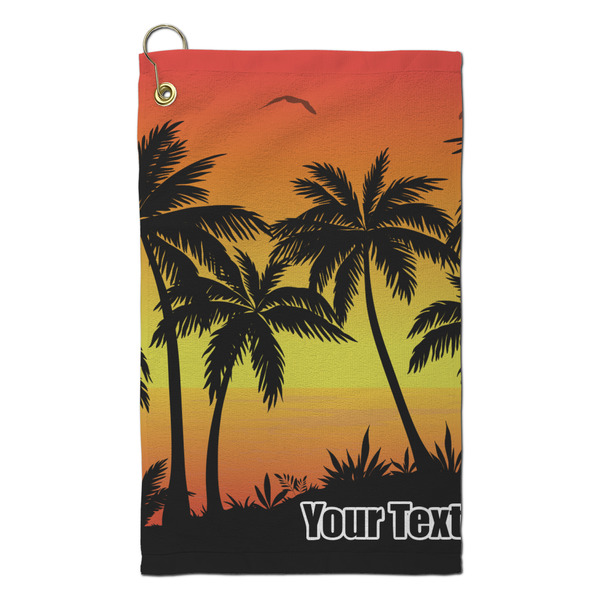 Custom Tropical Sunset Microfiber Golf Towel - Small (Personalized)